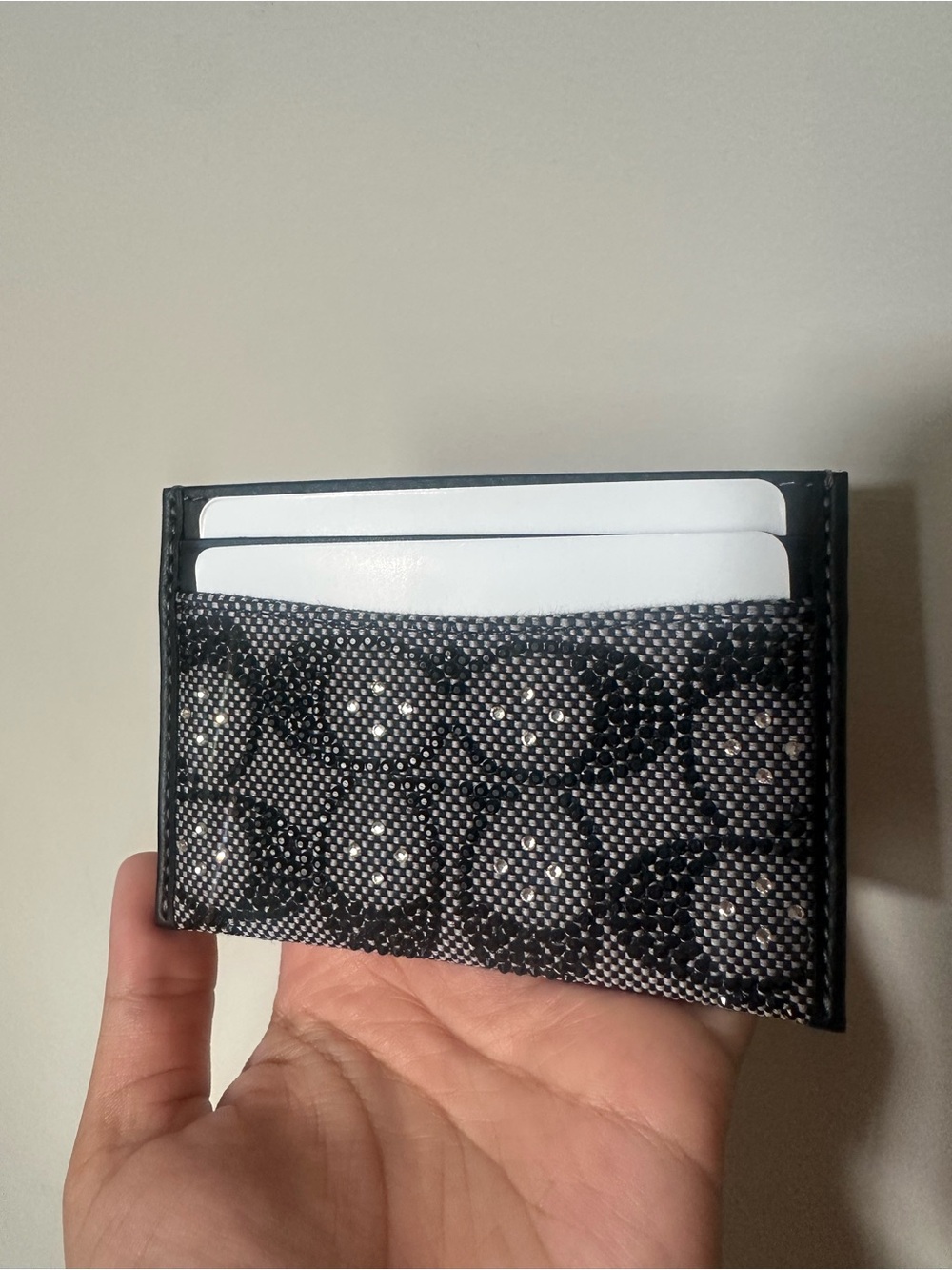 Coach Black Crystal Signature Jacquard Essential Card Case Wallet - New - Picture 6 of 9
